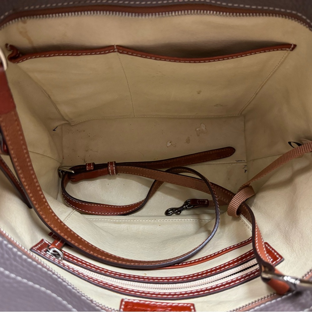 Dooney and bourke cambridge pebble grain shopper taupe/elephant - Picture 5 of 7